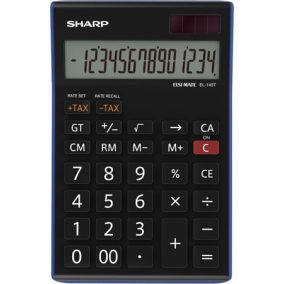 Számológép, asztali, 14 számjegy, SHARP "EL-145TBL"   Számológép, asztali, 14 számjegy, SHARP "EL-145TBL"