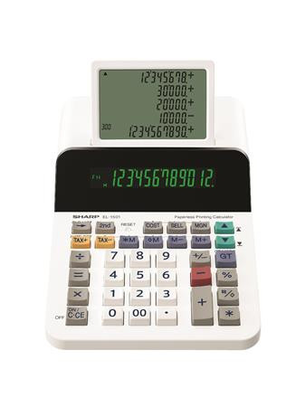 Számológép, segédkijelzős asztali, 12 számjegy, SHARP "EL-1501"