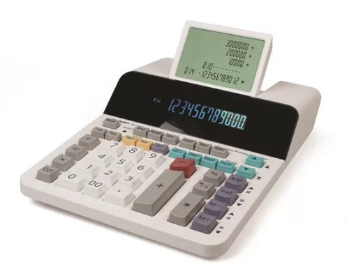 Számológép, segédkijelzős asztali, 12 számjegy, SHARP "EL-1901"