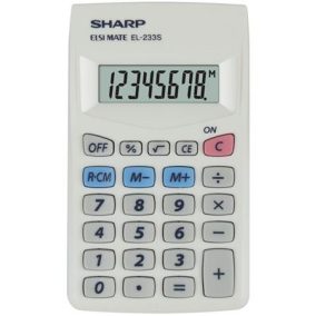Zsebszámológép, 8 számjegy, SHARP "EL-233S"