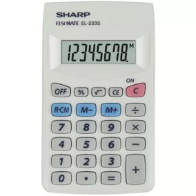 Zsebszámológép, 8 számjegy, SHARP "EL-233S"