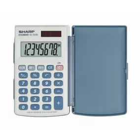   Zsebszámológép, 8 számjegy, fedeles, SHARP "EL-243S"