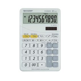 Számológép, asztali, 10 számjegy, SHARP "EL-M332", fehér   Számológép, asztali, 10 számjegy, SHARP "EL-M332", fehér