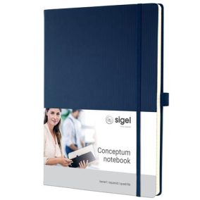 Jegyzetfüzet, exkluzív, A4, kockás, 97 lap, keményfedeles, SIGEL "Conceptum", éjkék   Jegyzetfüzet, exkluzív, A4, kockás, 97 lap, keményfedeles, SIGEL "Conceptum", éjkék