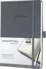 Jegyzetfüzet, exkluzív, A5, kockás, 97 lap, keményfedeles, SIGEL "Conceptum", sötétszürke