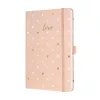 Jegyzetfüzet, exkluzív, 135x203 mm, vonalas, 87 lap, keményfedeles, SIGEL "Jolie", Rose Love