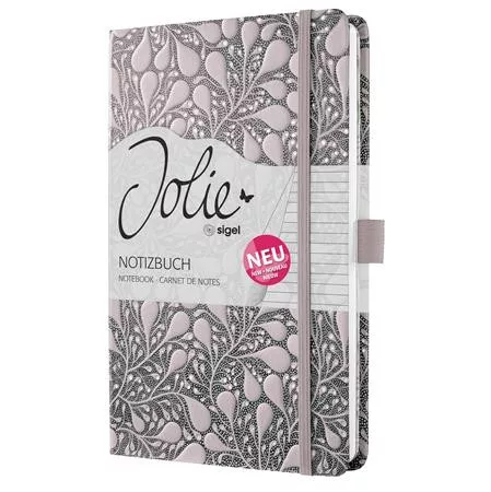 Jegyzetfüzet, exkluzív, A5, vonalas, 87 lap, keményfedeles, SIGEL "Jolie Enchanted Heart"