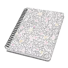   Spirálfüzet, 162x215 mm, pontrácsos, 60 lap, keményfedeles, SIGEL "Jolie", Wild Hearts