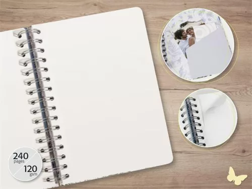 Spirálfüzet, 168x215 mm, sima, 120 lap, keményfedeles, SIGEL "Jolie Garden Love"