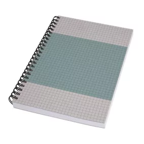   Spirálfüzet, A5, kockás, 80 lap, puhafedeles, SIGEL "Quicknote", kék-szürke