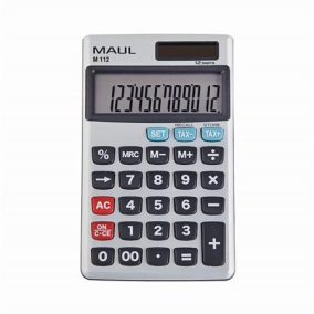 Zsebszámológép, 12 számjegy, fém előlap, MAUL "M 112"   Zsebszámológép, 12 számjegy, fém előlap, MAUL "M 112"