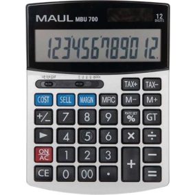Számológép, asztali, 12 számjegy, MAUL "MBU 700", fekete   Számológép, asztali, 12 számjegy, MAUL "MBU 700", fekete