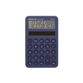 Számológép, asztali, 10 számjegy, MAUL "Eco MD 1", kék   Számológép, asztali, 10 számjegy, MAUL "Eco MD 1", kék
