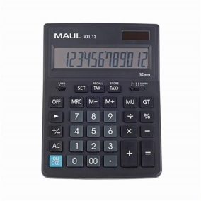 Számológép, asztali, 12 számjegy, MAUL "MXL 12", fekete   Számológép, asztali, 12 számjegy, MAUL "MXL 12", fekete