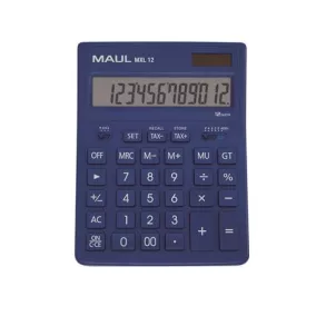   Számológép, asztali, 12 számjegy, MAUL "MXL 12", kék