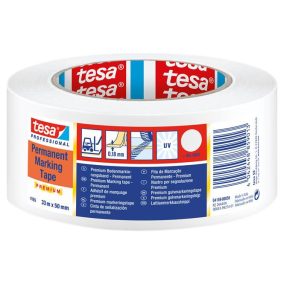 Jelölőszalag, 50 mm x 33 m, TESA "Professional Premium", fehér   Jelölőszalag, 50 mm x 33 m, TESA "Professional Premium", fehér