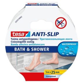 Csúszásgátló szalag, fürdőszobai, 25 mm x 5 m, TESA "Anti-Slip", átlátszó   Csúszásgátló szalag, fürdőszobai, 25 mm x 5 m, TESA "Anti-Slip", átlátszó