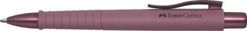 Golyóstoll, 1 mm, XB, nyomógombos tolltest, bordó tolltest, FABER-CASTELL "Poly Ball Urban", kék
