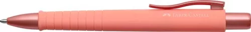 Golyóstoll, 1 mm, XB, nyomógombos tolltest, korallpiros tolltest, FABER-CASTELL "Poly Ball Urban", kék