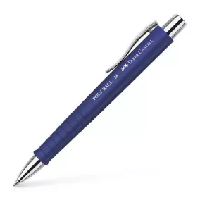   Golyóstoll, 0,5 mm, nyomógombos, kék tolltest, FABER-CASTELL "Poly Ball", kék