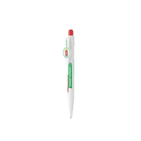   Golyóstoll, 0,8 mm, nyomógombos, fehér tolltest, ICO "Hajrá Magyarok", kék