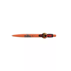   Golyóstoll, 0,8 mm, nyomógombos, narancssárga mintás tolltest, ICO "Halloween", kék