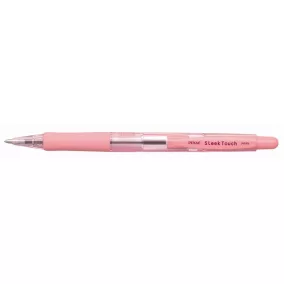   Golyóstoll, 0,7 mm, nyomógombos, rózsaszín tolltest, PENAC "SleekTouch", kék