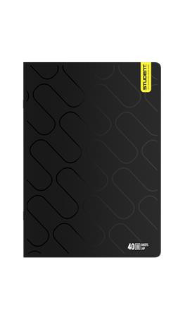 Füzet, tűzött, A4, négyzethálós, 40 lap, ICO "Student Premium", vegyes színek