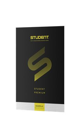 Füzet, tűzött, A4, kockás, 32 lap, ICO "Student Premium", "87-32", fekete