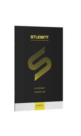 Füzet, tűzött, A4, kockás, 32 lap, ICO "Student Premium", "87-32", fekete