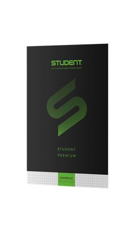 Füzet, tűzött, A4, kockás, 32 lap, ICO "Student Premium", "87-32", fekete