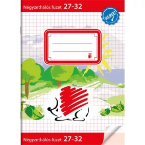   Füzet, tűzött, A5, kockás, 32 lap, ICO "Süni Sulikész", "27-32"