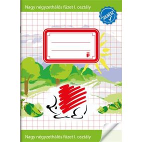   Füzet, tűzött, A5, nagy kockás, 32 lap, 1. osztály, ICO "Süni Sulikész"