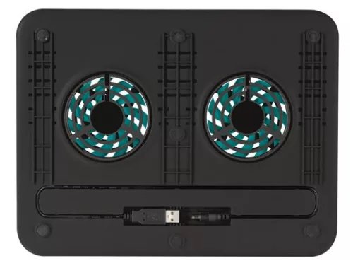 Notebook állvány, ventilátorral, USB, TRUST "Cyclone"