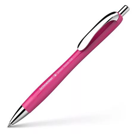 Golyóstoll, 0,7 mm, nyomógombos, SCHNEIDER "Slider Rave XB", magenta