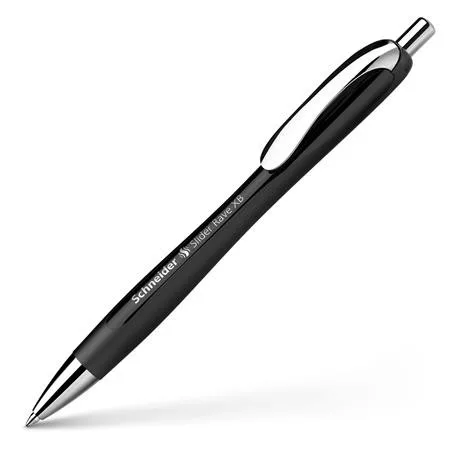 Golyóstoll, 0,7 mm, nyomógombos, SCHNEIDER "Slider Rave XB", fekete, kék