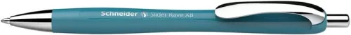 Golyóstoll, 0,7 mm, nyomógombos, SCHNEIDER "Slider Rave XB", türkiz