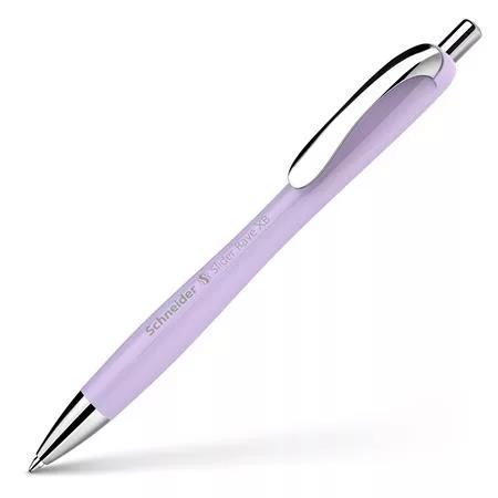 Golyóstoll, 0,7 mm, nyomógombos, SCHNEIDER "Slider Rave XB", halványlila