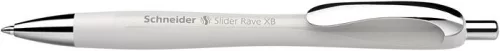 Golyóstoll, 0,7 mm, nyomógombos, SCHNEIDER "Slider Rave XB", ezüst szürke