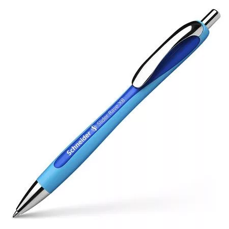 Golyóstoll, 0,7 mm, nyomógombos, SCHNEIDER "Slider Rave XB", kék