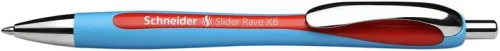 Golyóstoll, 0,7 mm, nyomógombos, SCHNEIDER "Slider Rave XB", piros