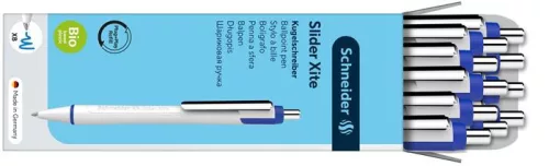 Golyóstoll, 0,7 mm, nyomógombos, SCHNEIDER "Slider Xite", kék