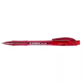   Golyóstoll, 0,38 mm, nyomógombos, STABILO "Liner 308", piros