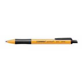   Golyóstoll, 0,5 mm, nyomógombos, STABILO "Pointball", fekete