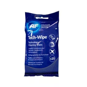   Tisztítókendő, képernyőhöz, alkoholmentes, nedves, 25 db, AF "Tech-wipes"