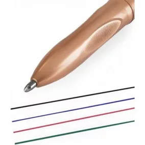   Golyóstoll, 0,37 mm, nyomógombos, négyszínű, ZEBRA "Smooth", rose gold