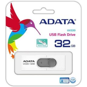 Pendrive, 32GB, USB 2.0, ADATA "UV220", fehér Pendrive, 32GB, USB 2.0, ADATA "UV220", fehér
