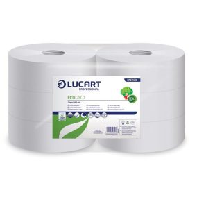 Toalettpapír, 2 rétegű, nagytekercses, 28 cm átmérő, LUCART, "Eco 28 J", fehér   Toalettpapír, 2 rétegű, nagytekercses, 28 cm átmérő, LUCART, "Eco 28 J", fehér