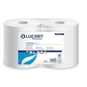 Toalettpapír, 2 rétegű, nagytekercses, 26 cm átmérő, LUCART, "Strong", hófehér   Toalettpapír, 2 rétegű, nagytekercses, 26 cm átmérő, LUCART, "Strong", hófehér