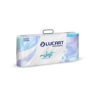 Toalettpapír, 2 rétegű, kistekercses, 10 tekercs, LUCART "Soft", fehér   Toalettpapír, 2 rétegű, kistekercses, 10 tekercs, LUCART "Soft", fehér